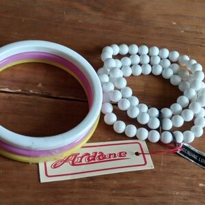 Ardene White and Pastel Bracelet Set New Old Stock